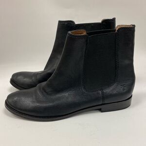 FRYE women’s black‎ leather short ankle boots sz 8.5